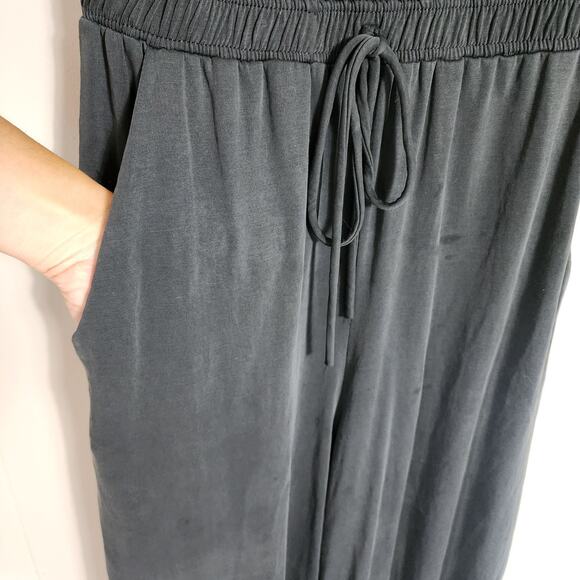 Saturday Sunday Anthropologie Jumpsuit M Wide Leg Gray - Picture 10 of 11
